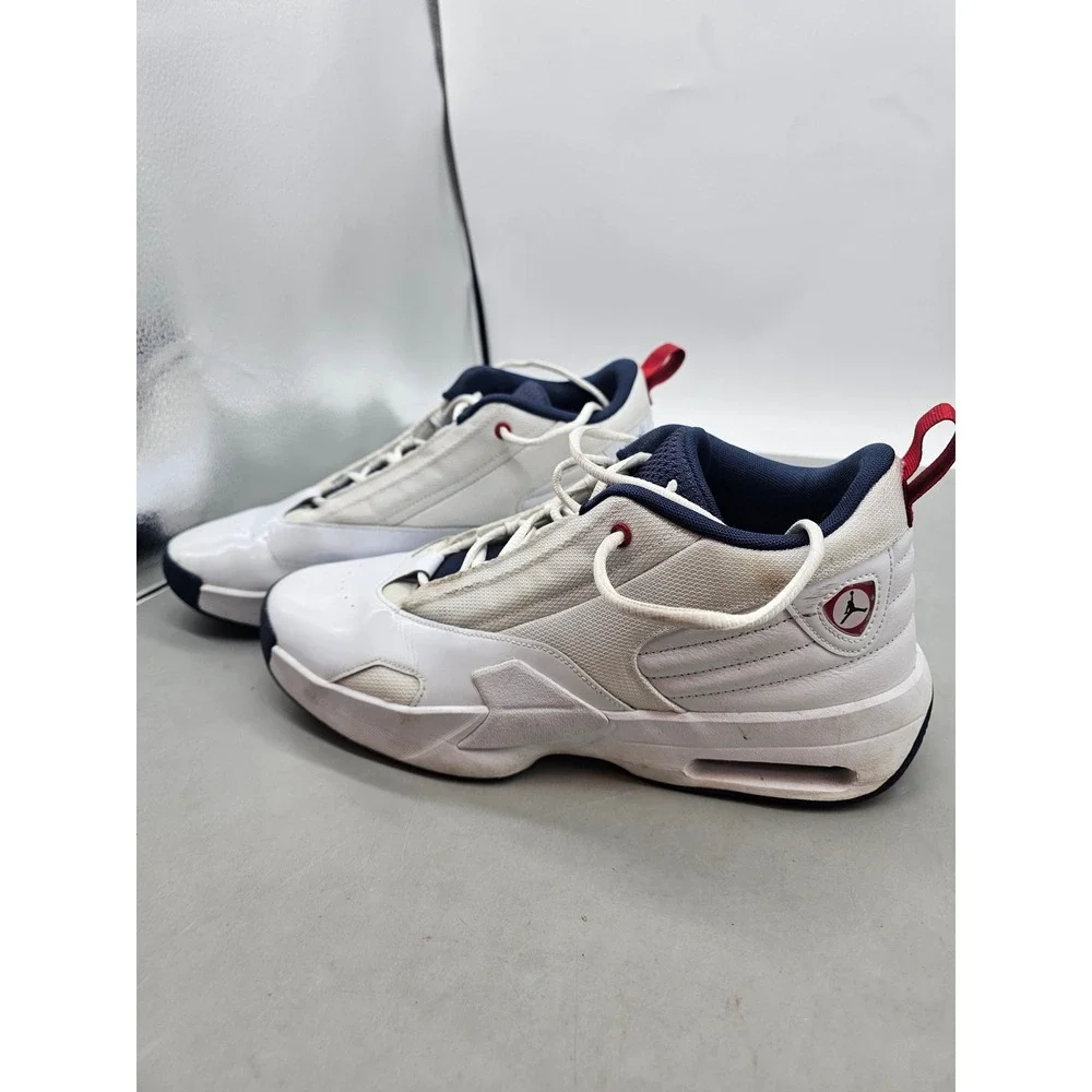 Jordan Flight‎ Court Mens White Midnight Navy Varsity Red FQ8298-100 Size 13